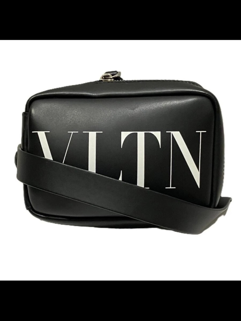 Valentino Garavani Black VLTN Logo Shoulder Bag
